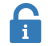 Icon of a unlocked lock