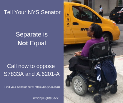 Fight for Accessible Taxis: Tell Your State Senators to Oppose S.7833-A (Golden)/A.6201-A (Pichardo) Image