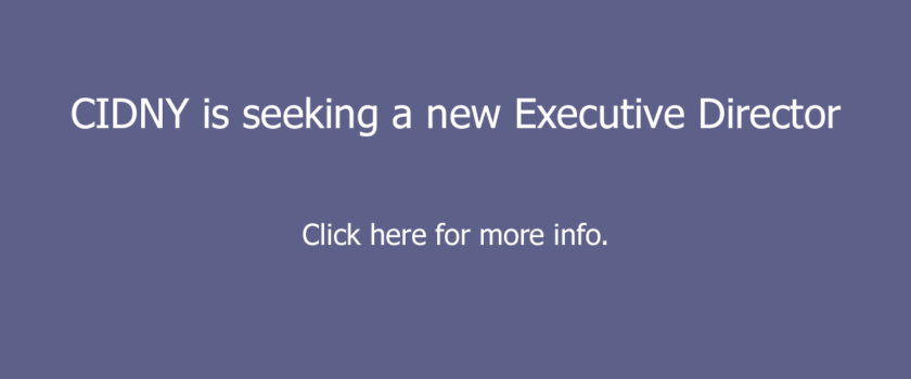 link, CIDNY job listing for new Executive Director