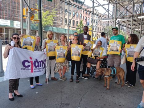 CIDNY and advocates rally to save the New York Eye and Ear Infirmary.
