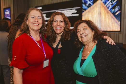 Gala attendees gathered and interacting.