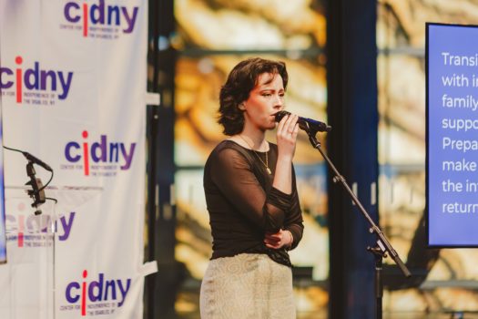 Guest performer singing.