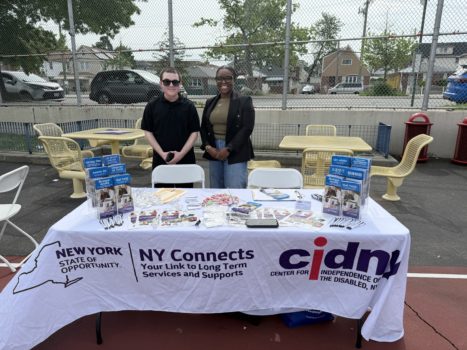 CIDNY's NY Connects staff tabling at a community resource fair.
