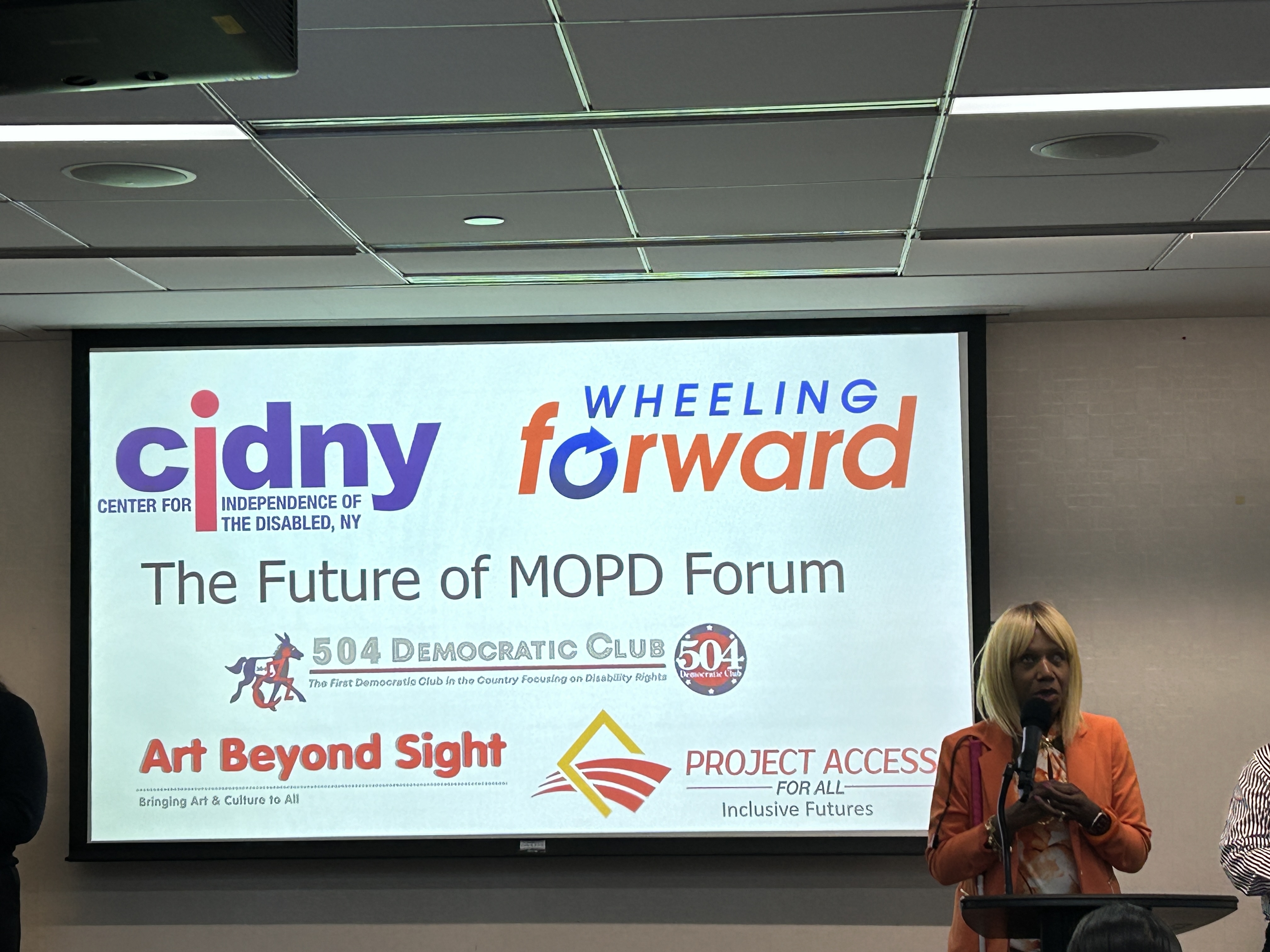 CIDNY's Dr. Sharon McLennon Wier speaks at The Future of MOPD Forum in April 2026.