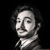 Mason McDowell Headshot in black and white.